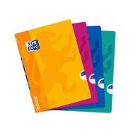 OXFORD Cahier OpenFlex A4 Grands Carreaux Seyès 140 Pages Agrafées Couverture Polypro Coloris Assortis