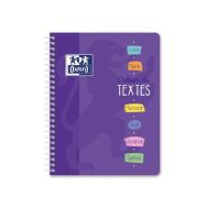 OXFORD Cahier de Textes 17x22cm Grands Carreaux Seyès 148 Pages Reliure Intégrale Couverture Carte Coloris Assortis