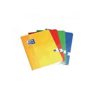 OXFORD Carnet Color Life 17x22cm Grands Carreaux Seyès 192 Pages Brochées Couverture Carte Coloris Assortis