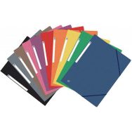 OXFORD Chemise 3 Rabats Top File + A4 avec Elastique Couverture Carte Coloris Assortis