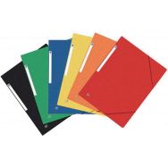 OXFORD Chemise 3 Rabats Top File + A4 avec Elastique Couverture Carte Coloris Assortis