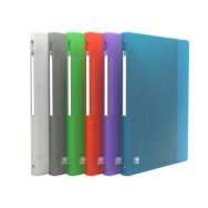 OXFORD Classeur Hawaï A4 Dos 20mm 4 Anneaux Ronds Couverture Polypro Coloris Assortis
