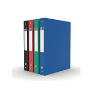 OXFORD Classeur Memphis A4 Dos 40mm 4 Anneaux Ronds Couverture Polypro Coloris Assortis