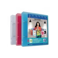 OXFORD Classeur  Polyvision 17x22 Dos 40mm 2 Anneaux Ronds Couverture Polypro Translucide Coloris Assortis