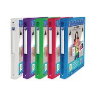OXFORD Classeur Polyvision A4 Dos 30mm 4 Anneaux Ronds Couverture Polypro Translucide Coloris Assortis