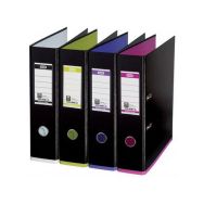 OXFORD Classeur à Levier My Colour A4XL Dos 80mm 2 Anneaux en D Couverture Carte Rembordée en Polypro Coloris Bicolores Assortis