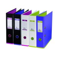 OXFORD Classeur à Levier My Colour A4XL Dos 80mm 2 Anneaux en D Couverture Carte Rembordée en Polypro Coloris Bicolores Assortis