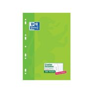 OXFORD Copies Doubles A4 Petits Carreaux 5mm Margés 200 Pages Etui Carte Vert