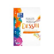 OXFORD Feuilles Simples Dessins A4 Réglure Unie Blanche 100 Pages Sous Film