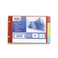 OXFORD Intercalaires A5 Paysage 4 Positions PVC Translucide Epaisseur 14/100ème Coloris Assortis