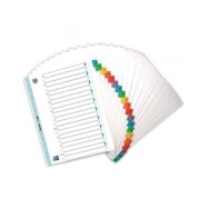 OXFORD Intercalaires Alphabétiques A4XL 20 Positions Carte Epaisseur 170g Blanc