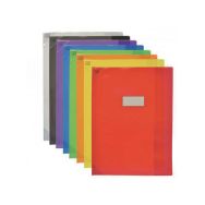 OXFORD Protège-Cahier Strong Line 24x32cm avec Rabat Marque-Page PVC Translucide 15/100ème Coloris Assortis