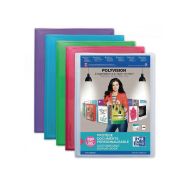 OXFORD Protège-Documents Polyvision A4 200 vues / 100 pochettes Couverture Polypro Translucide Coloris Assortis
