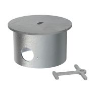 Obturateur Ø76 mm pour potelets/barrières - galva