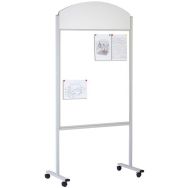 Panneau d affichage sur roulettes 2 faces blanches