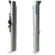 Poteaux alu ovoide tennis avec foureaux ronds de diamètre 90 mm mm