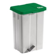 POUBELLE PEDALE 50 L COUV VERT