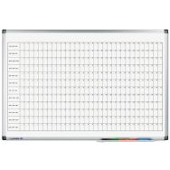 PREMIUM planning annuel horizontal 60x90cm Acier laqué