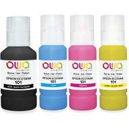 Pack4 bouteilles d'encre compatibles Epson 101 - 4 couleurs