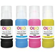 Pack4 bouteilles d'encre compatibles Epson 104 - 4 couleurs
