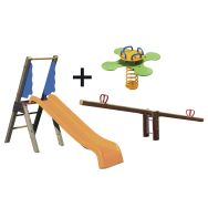 Pack 1 toboggan + 1vis-à-vis + 1ressort + 1panneau- Jambes scellement