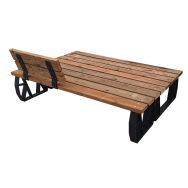 Pack 2 banquettes Kompose 1.94 m pin avec dossiers / acier thermolaqué