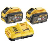 Pack 2 batteries XR FLEXVOLT 18V/54V 9Ah/3Ah Li-Ion + chargeur rapide - DEWALT