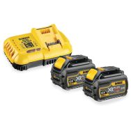 Pack 2 batteries XR Flexvolt 18V/54V 6Ah/2Ah + chargeur rapide