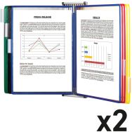 Pack 2 kits muraux métal A4 - 20 poches Assorties