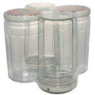 Pack 4 confituriers 645ml couvercle décor fruits