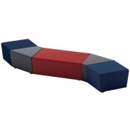 Pack 5 poufs Maldiv enduit PVC Violetta