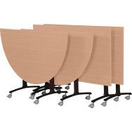 Pack Axe 2 tables 160x68 + 2 demi-lunes 136x68 hêtre/anthracite