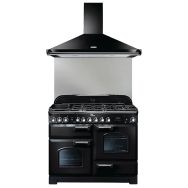Pack Piano de cuisson + hotte + crédence CDL110DFBL/C-FP3 - 5 feux gaz - Falcon