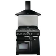 Pack Piano de cuisson + hotte + crédence CDL90DFBL/C-FP1 - 5 feux gaz - Falcon