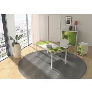 Pack bureau droit Décor Easy Office + caisson + armoire basse Manutan Expert
