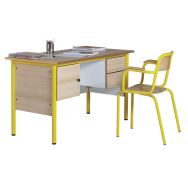 Pack chaire de professeur hêtre + fauteuil de maître - Manutan Expert