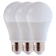 Pack de 3 ampoules LED A60 E27 11W blanc chaud 1055lm