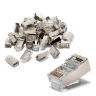 Pack de 50 connecteurs blindés à sertir pour câble CAT6 FTP