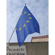 Pack éco : Mât de façade hauteur 2 m + Pavillon de l'Europe 100 x 150 cm