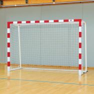 Paire buts hand haute compétition GES, mobile, acier, bicolore, avec 4 ancrages