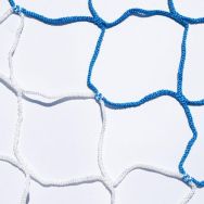 Paire de filets de buts foot à 11 - Européen bleu/blanc PPM 4mm maille 120mm