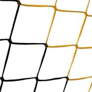 Paire de filets de buts foot à 11 - Européen noir/jaune PPM 4mm maille 120mm