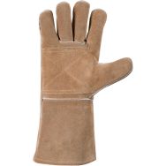 Paire de gants soudeur croûte marron doublé et renforcé - 10 paires