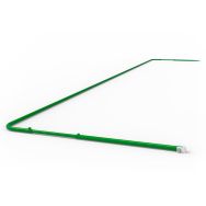 Paire systèmes de relevage pour filet de foot - Metaluplast