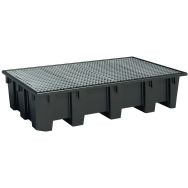 Palette de rétention bi - 1 050 l - caillebotis galvanisé