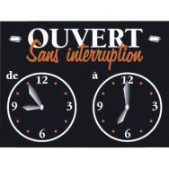 Pancarte ouvert sans interruptionPVC lavable