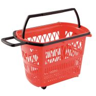 Panier à courses sur roulettes Rouge Cap.:52 L
