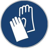 Panneau - Gants de protection obligatoires - Ø 200 mm