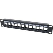 Panneau 10'' 1U 12 ports keystone