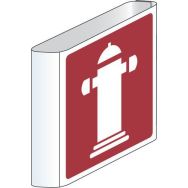 Panneau 20x20cm double face(borne véhicule des pompiers)